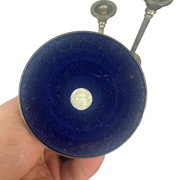 Godinger Silver Art Co. Set Of 3 Silver Plated Candleholders Rustic Patina Decor - Picture 7 of 9